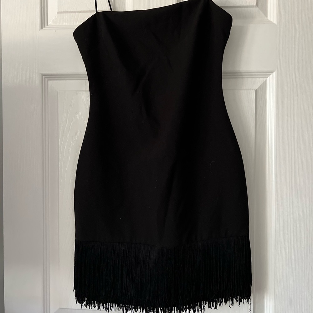 Likely fringe bottom mini dress